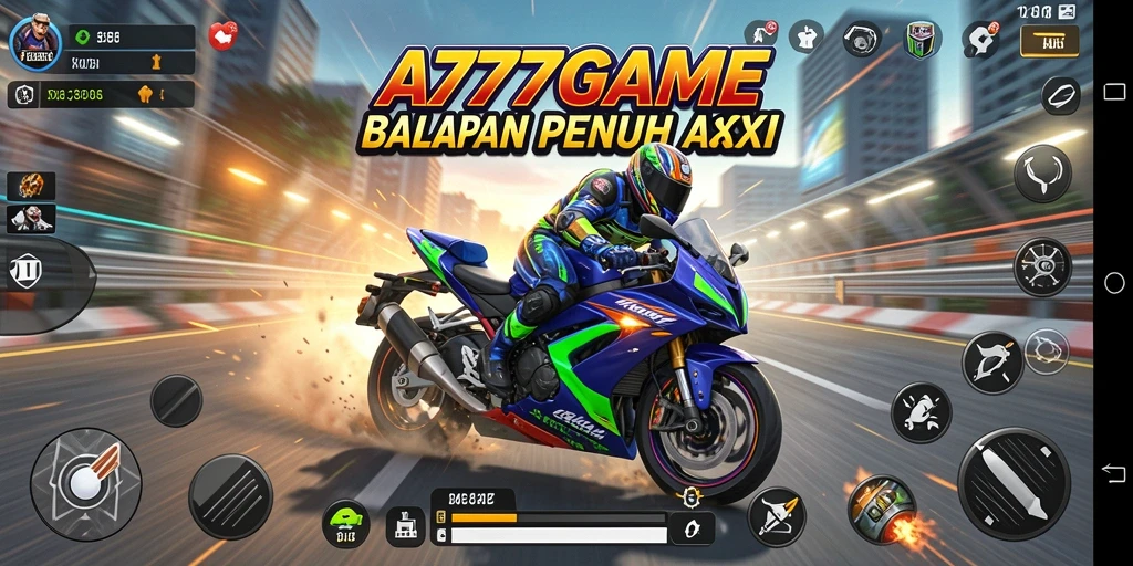 Tampilan seru saat membalap di A777GAME.