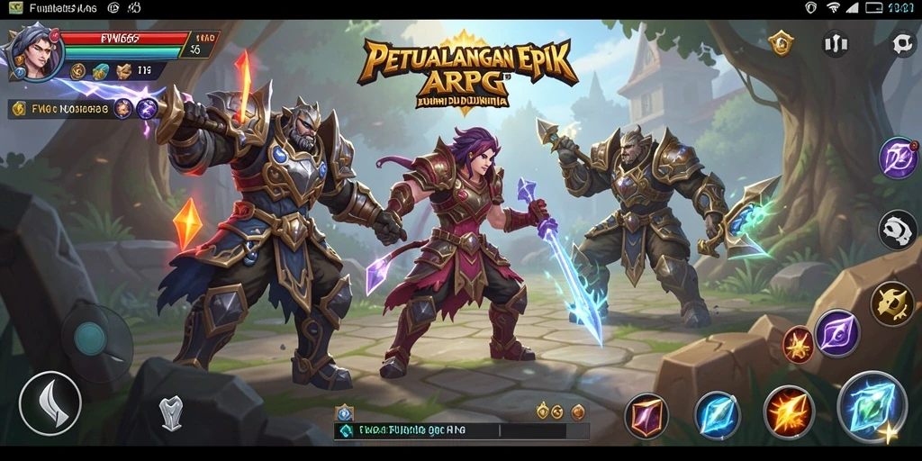 Gameplay FW66 yang menegangkan dengan pertarungan seru di dunia fantasi.