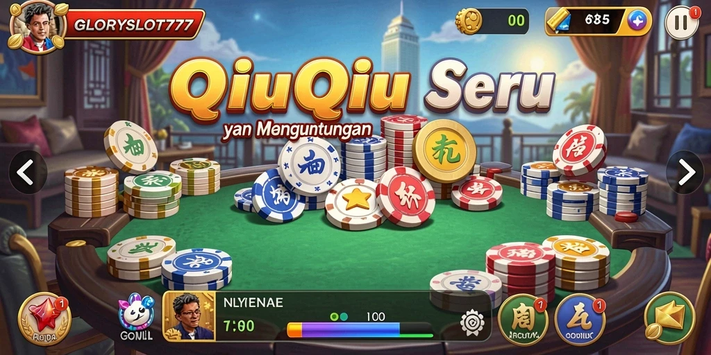 Tampilan gameplay QiuQiu yang seru dan menantang.