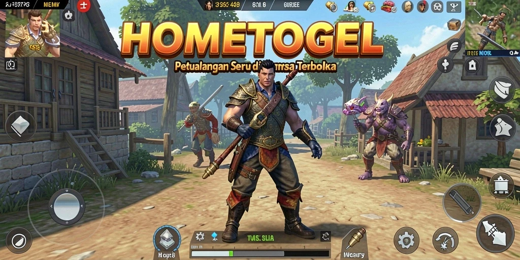 Tampilan gameplay HOMETOGEL yang penuh warna dan detail.