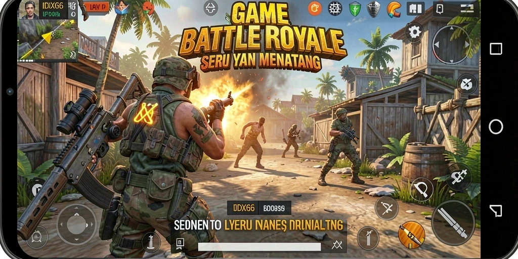 Tangkapan layar IDX66 menunjukkan pertempuran menegangkan dalam mode Battle Royale.