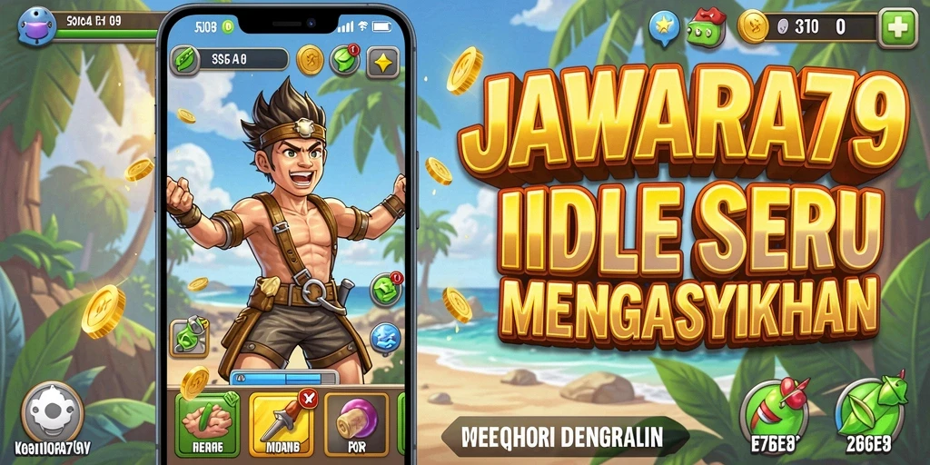 Tampilan gameplay JAWARA79 yang menarik dan penuh warna dalam genre Idle.