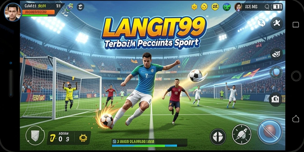 Tampilan menarik dari gameplay olahraga di LANGIT99.