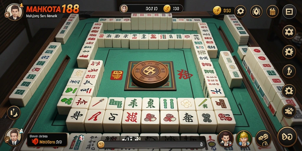 Screenshot gameplay MAHKOTA188 yang menunjukkan keseruan permainan Mahjong.