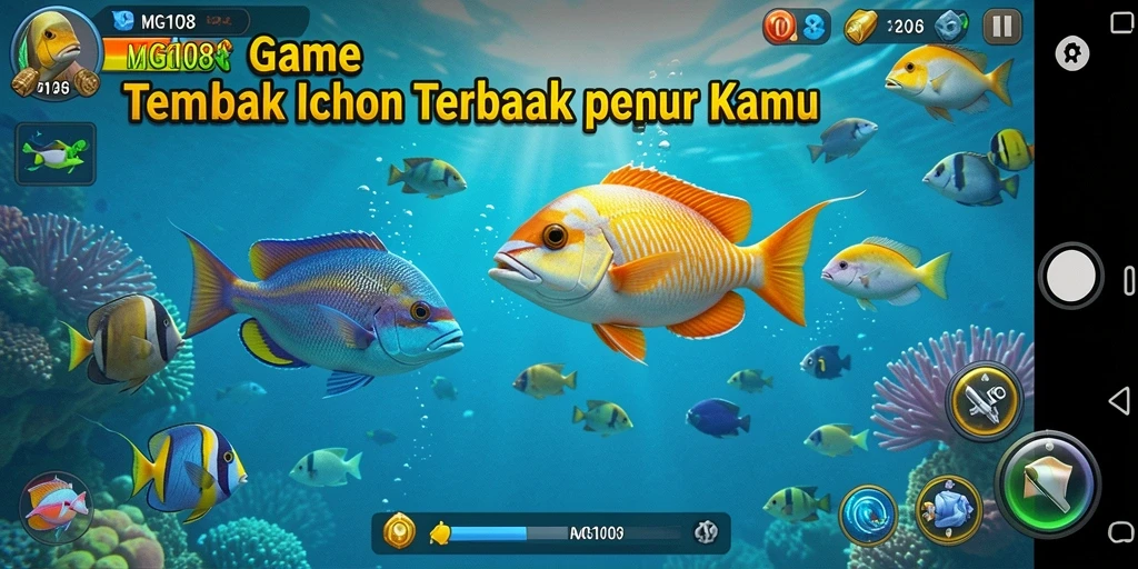 Screenshot dari gameplay mendebarkan di MG108 Tembak Ikan.
