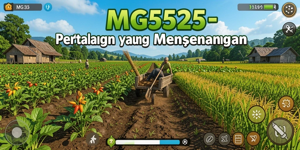 Tangkapan layar MG525 menampilkan gameplay menarik pertanian.