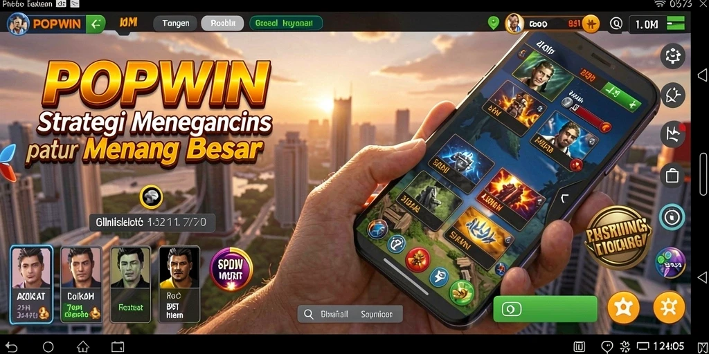 Tampilan gameplay strategi yang intens dan penuh aksi di POPWIN.