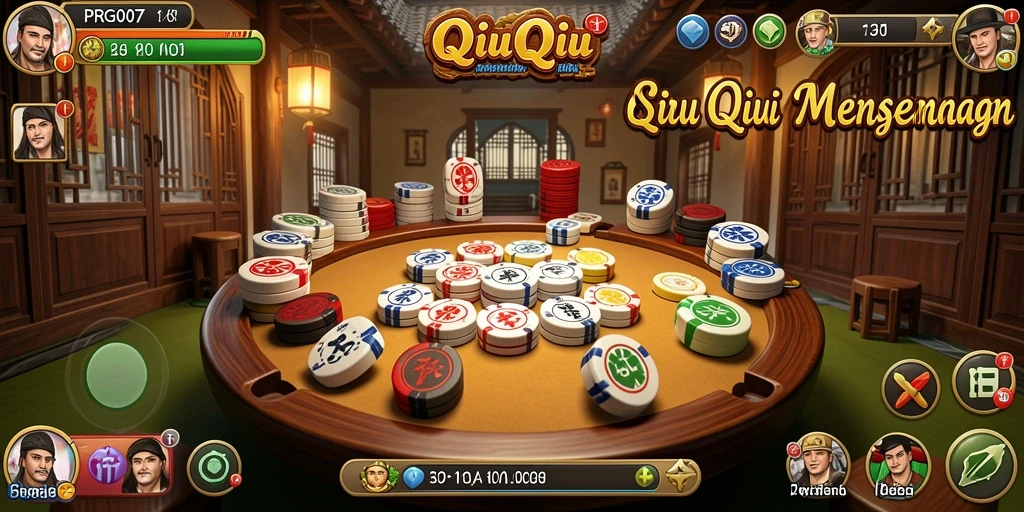 Screenshot gameplay PRG007 yang menampilkan keseruan QiuQiu.