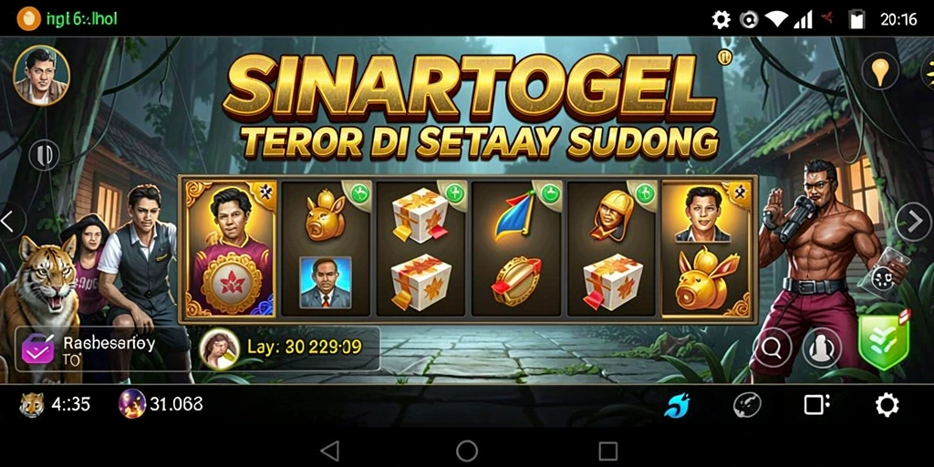 Tangkapan layar gameplay SINARTOGEL dengan suasana menegangkan dan elemen seram.