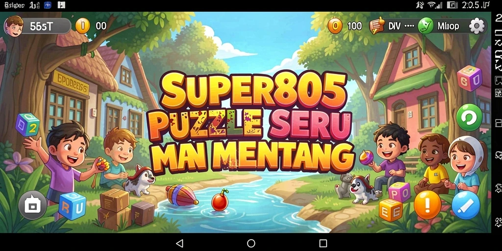 Gambar menangkap momen gameplay SUPER805 yang menegangkan dan penuh warna.