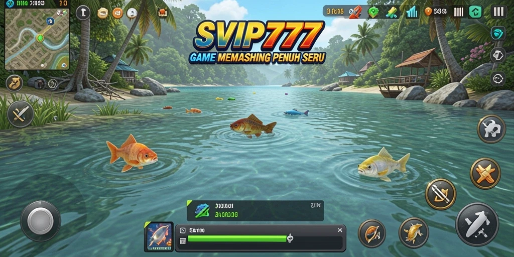 Screenshot gameplay SVIP777 menampilkan aksi memancing yang mendebarkan.