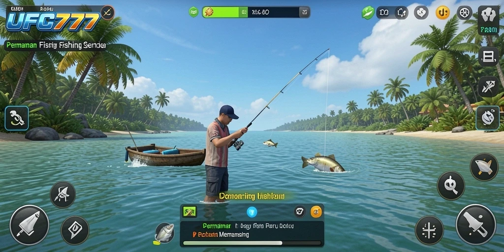 Tampilan gameplay Fishing yang seru dan mendebarkan di UFO777.