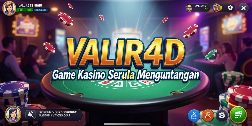 Tampilan gameplay menarik dari VALIR4D yang menghadirkan suasana Kasino.