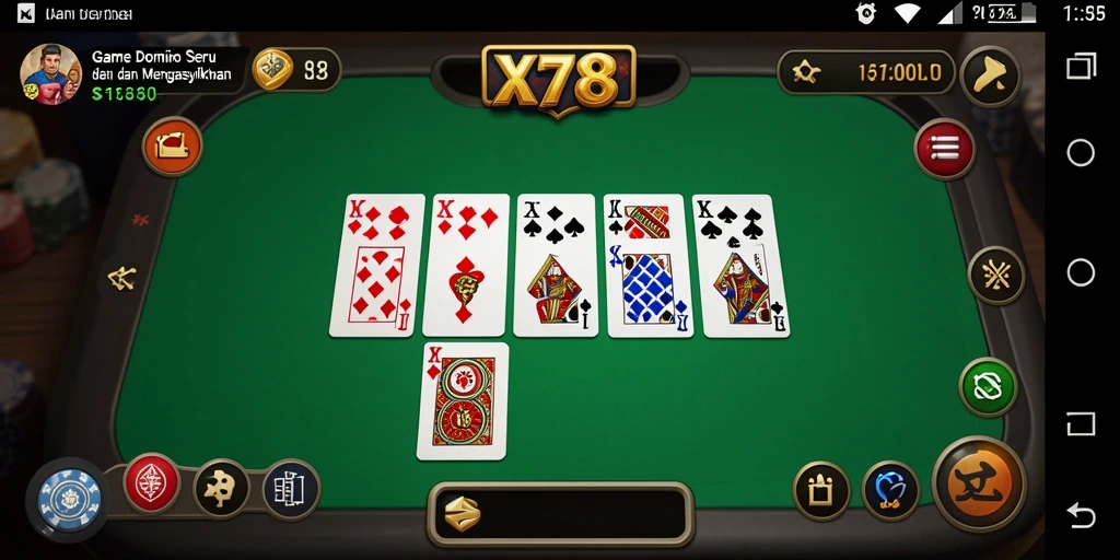 Tampilan gameplay menarik dari X78 yang penuh aksi Domino.