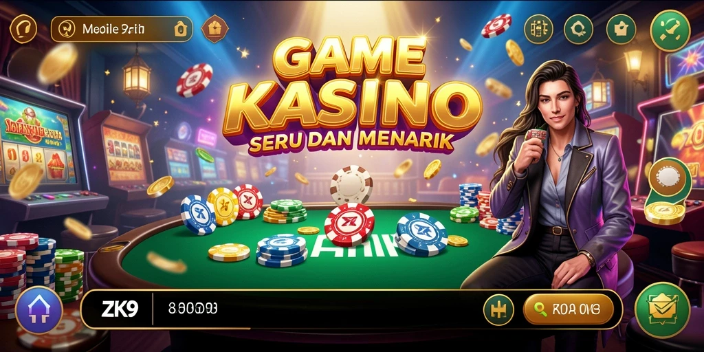 Tampilan gameplay ZK9 yang menarik dengan suasana Kasino.